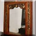 DM05. Mirror with carved wooden frame. 40"h x 33"w 